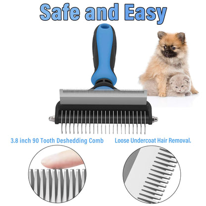 🐾✨ Professional Deshedding Tool – Less Shedding, Happier Pets & Cleaner Homes 💖