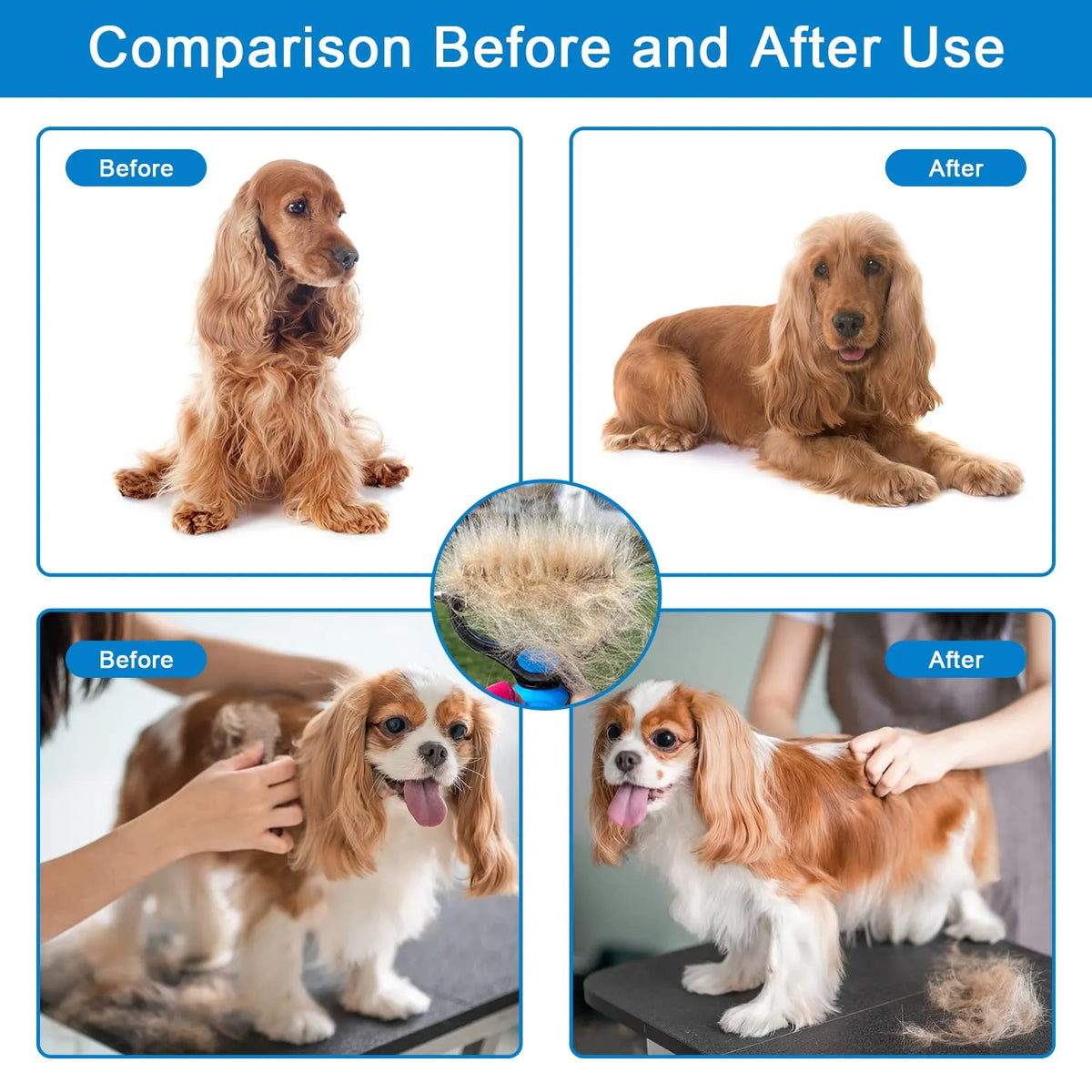 🐾✨ Professional Deshedding Tool – Less Shedding, Happier Pets & Cleaner Homes 💖