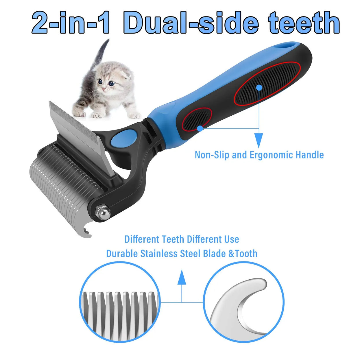 🐾✨ Professional Deshedding Tool – Less Shedding, Happier Pets & Cleaner Homes 💖