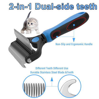 🐾✨ Professional Deshedding Tool – Less Shedding, Happier Pets & Cleaner Homes 💖